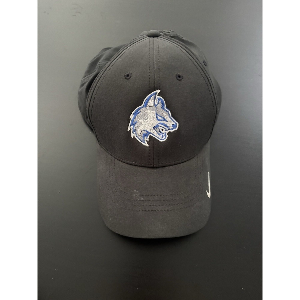 Nike Dri Fit Legacy 91 Hat Cap Strapback Black Wolf Logo